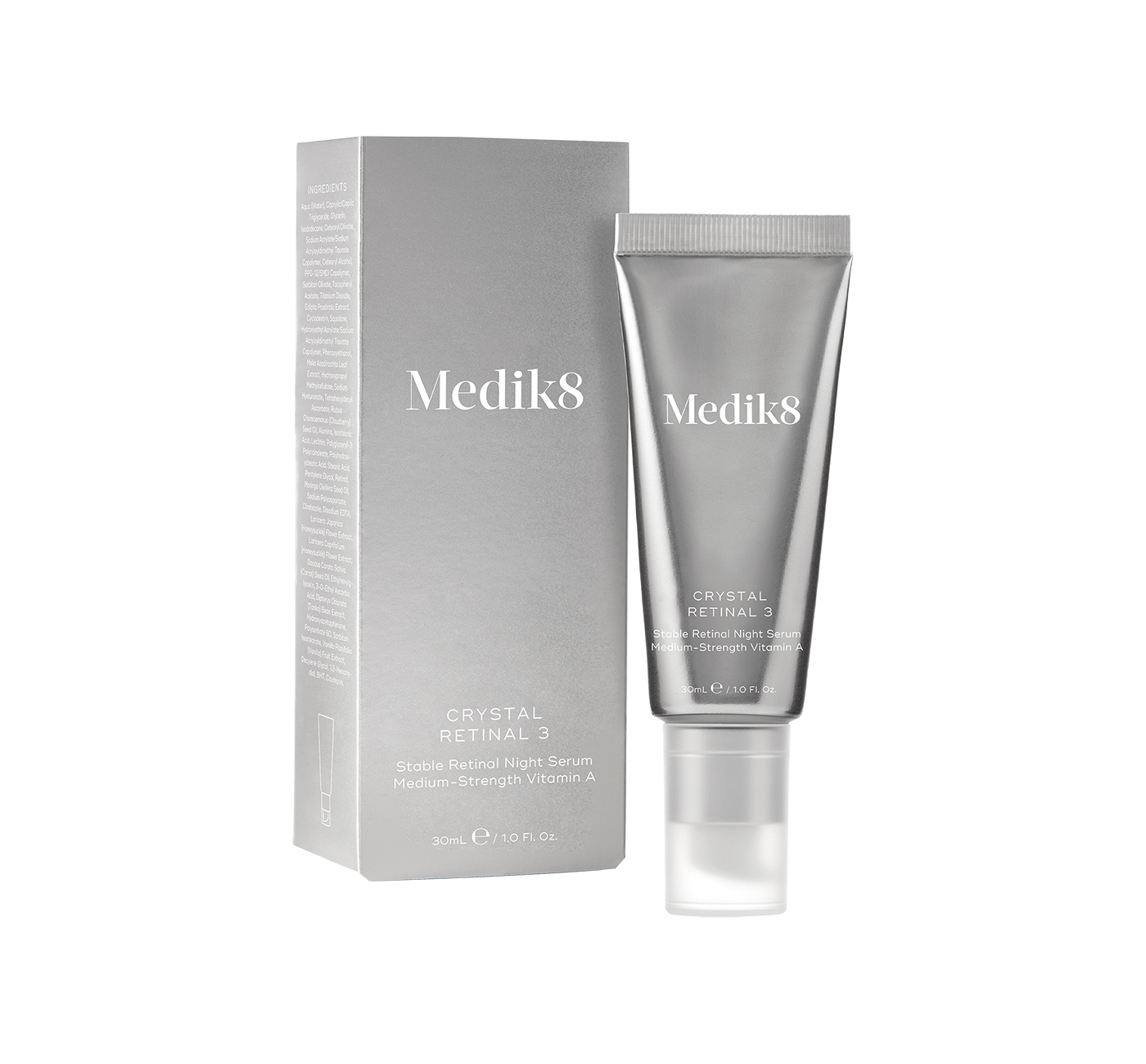 MEDIK 8 CRYSTAL RETINAL 3 Przeciwstarzeniowe Serum Do Twarzy Z 0,03 % Retinalem 30 ml