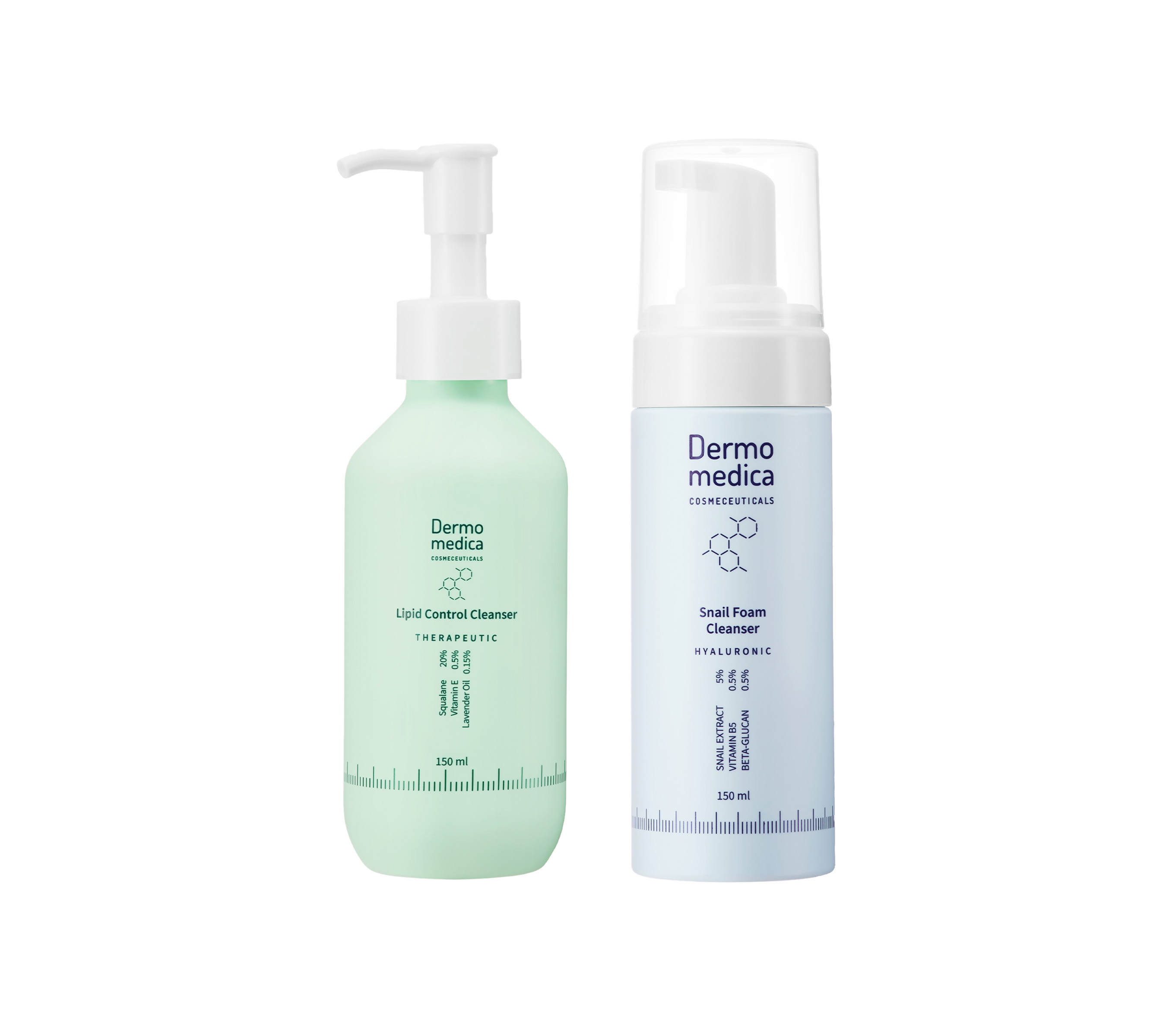 DERMOMEDICA LIPID CONTROL CLEANSER + SNAIL FOAM CLEANSER Olejek + Pianka Do Mycia Twarzy 2 x 150 ml