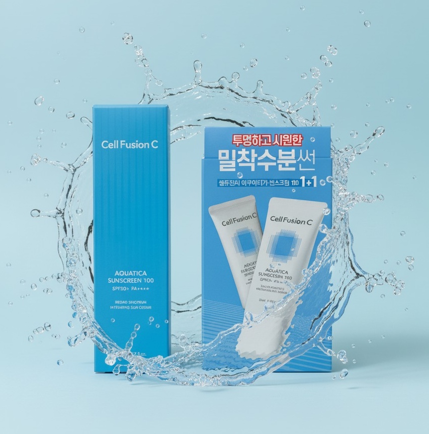 CELL FUSION C Aquatica Sunscreen 100 nawilżający krem z filtrem SPF 50 ml