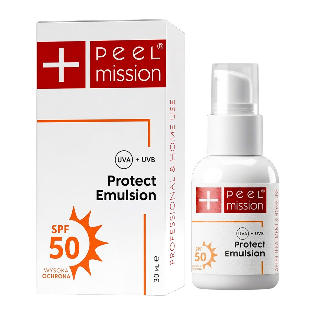 Peel Mission Professional UVA/UVB Protect Emulsion emulsja ochronna SPF 50 30 ml