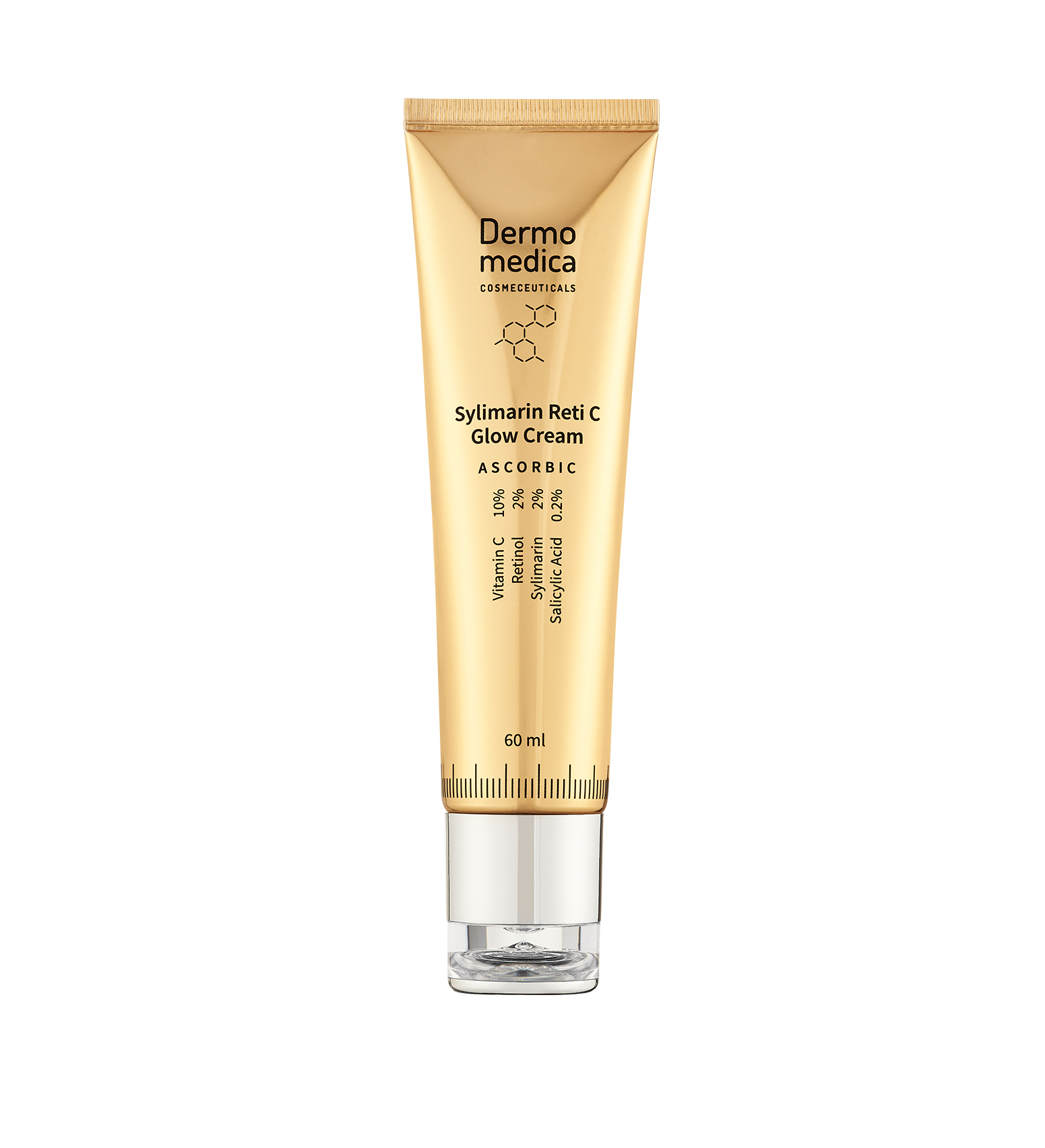 DERMOMEDICA SYLIMARIN RETI C GLOW CREAM Luksusowy Krem Przeciwstarzeniowy Z Witaminą C i Retinolem 60 ml