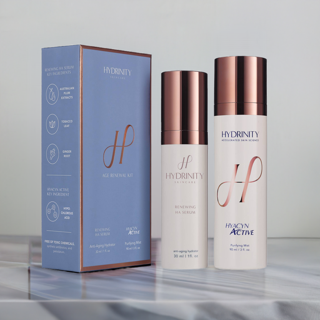 HYDRINITY Age Renewal Kit Renewing Ha Serum 30 ml + mgiełka Hyacyn Active 90 ml
