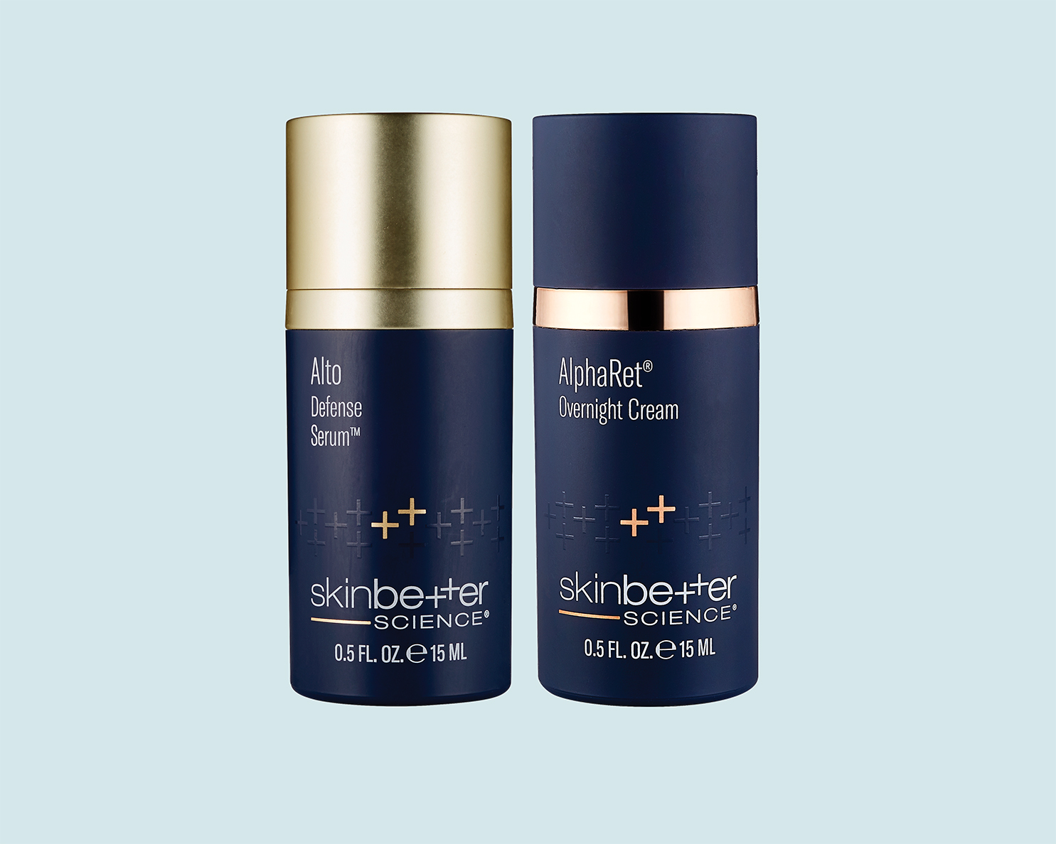 SKINBETTER A-TEAM DUO KIT: ALPHARET OVERNIGHT CREAM 15 ml + ALTO DEFENSE SERUM 15 ml