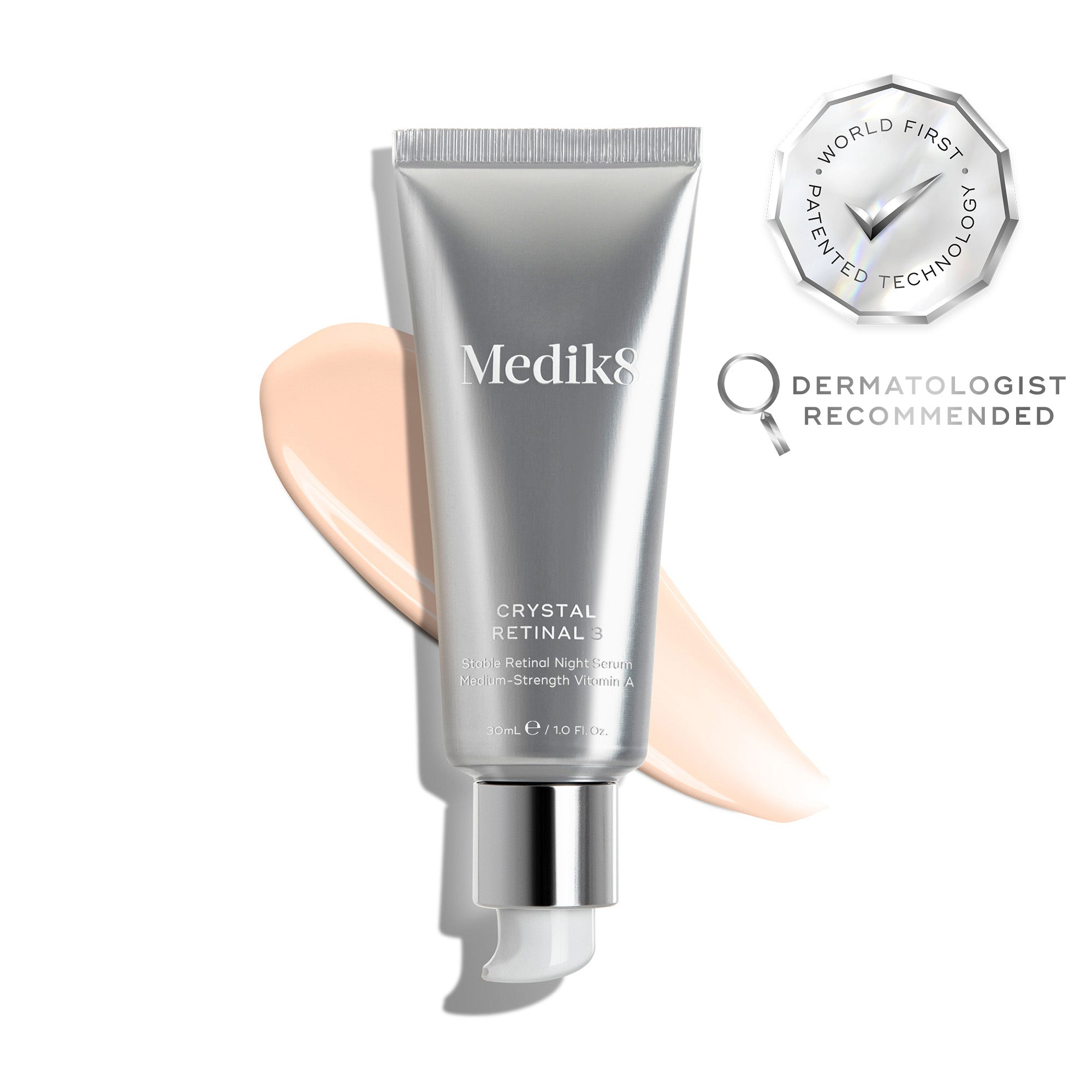 MEDIK 8 Crystal Retinal 3 przeciwstarzeniowe serum do twarzy z 0,03 % retinalem 30 ml
