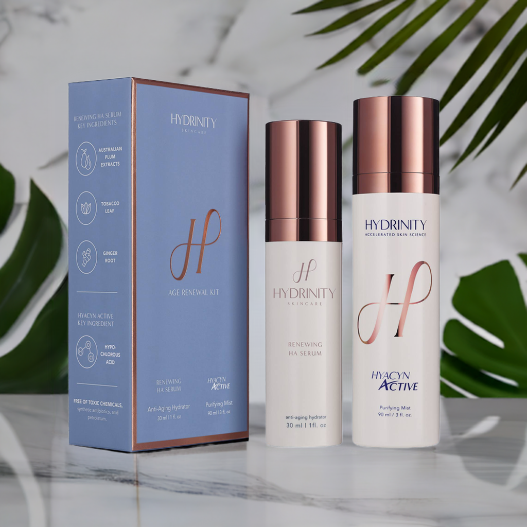 HYDRINITY Age Renewal Kit Renewing Ha Serum 30 ml + mgiełka Hyacyn Active 90 ml