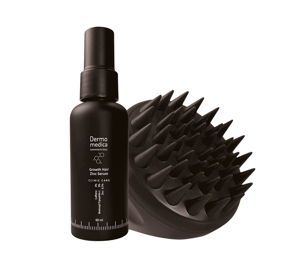 DERMOMEDICA GROWTH HAIR ZINC SERUM + SCALP MASSAGER Serum Na Włosy Z Biotyną I Masażerem 60 ml