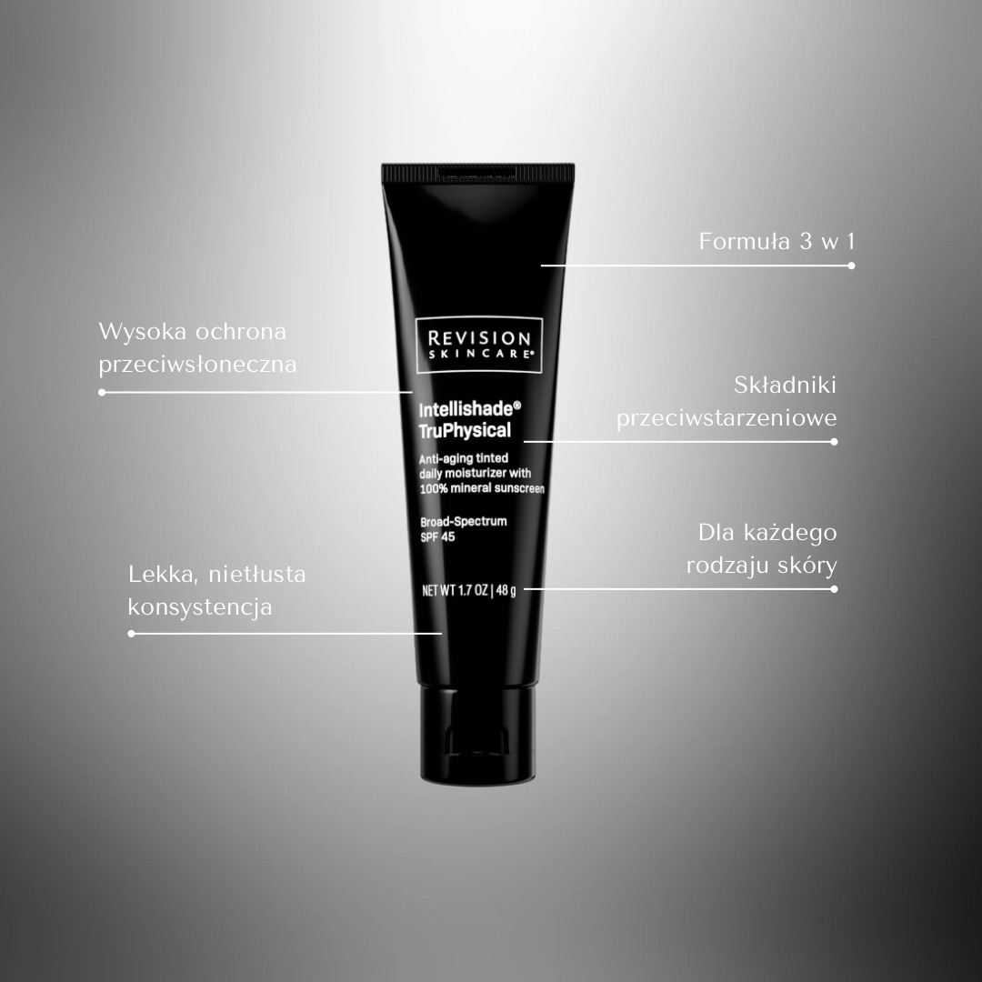 REVISION INTELLISHADE TRUPHYSICAL KREM Z SPF 45 Tonujący, Rozjaśniający Krem Do Twarzy z SPF 45 48g