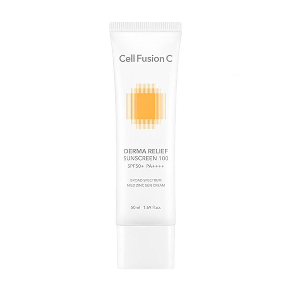 CELL FUSION C DERMA RELIEF SUNSCREEN 100 Nawilżający Krem Z Cynkiem Z SPF