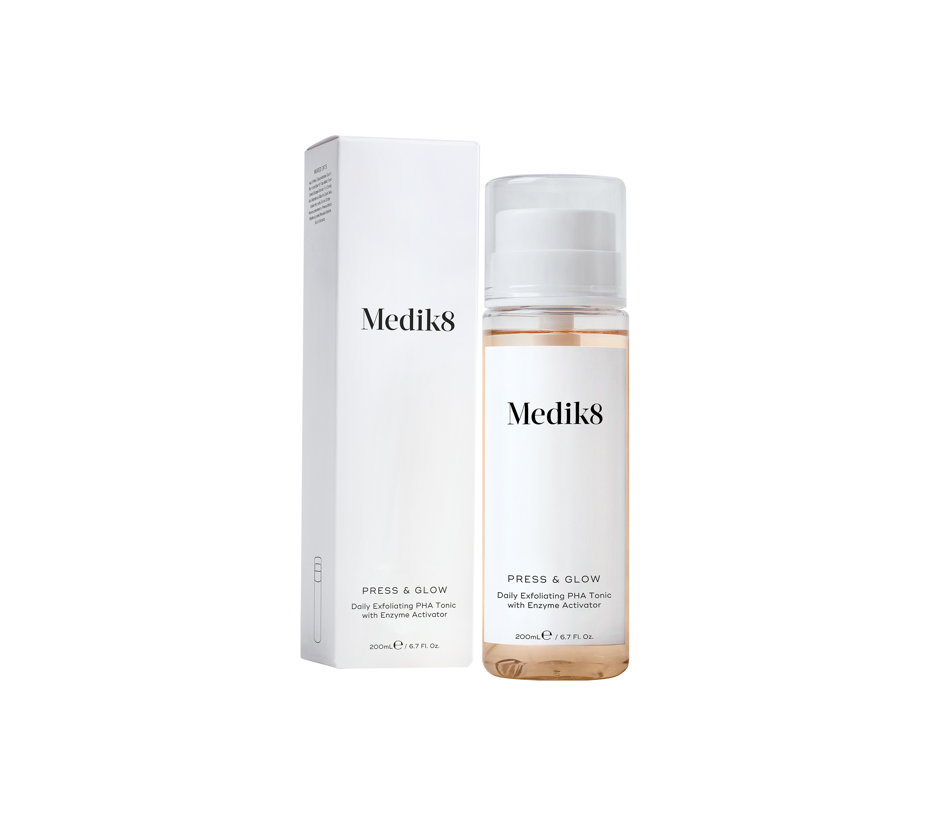 MEDIK 8 Press & Glow tonik do twarzy z kwasami PHA 200 ml MEDIK 8 Press & Glow tonik do twarzy z kwasami PHA 200 ml